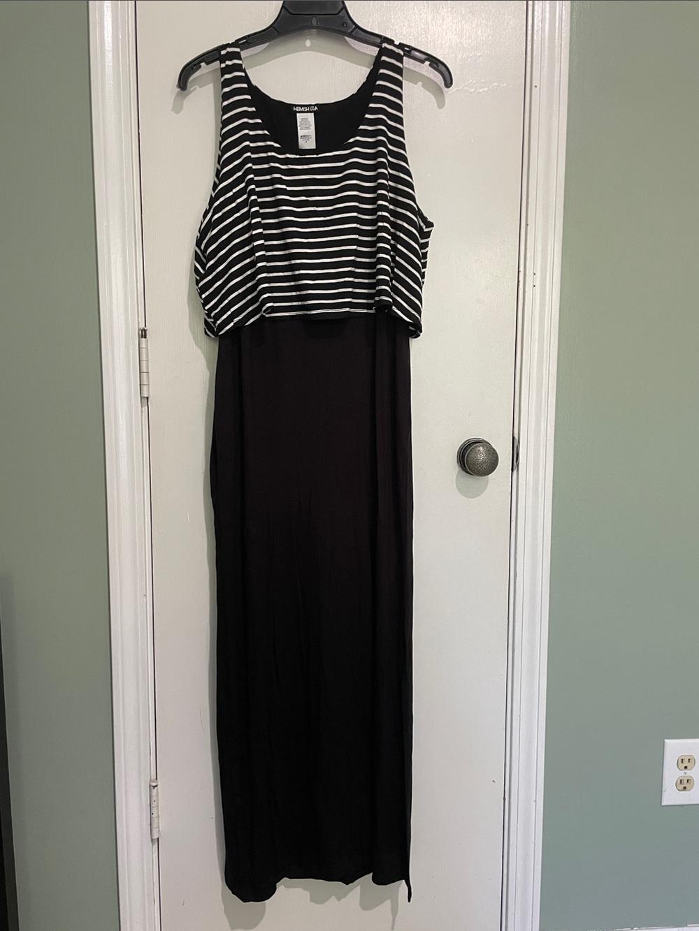 NWOT! Hemish Black & White Striped Tank Maxi Dress